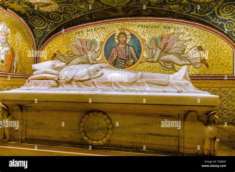 The Tomb Of Pope Pius Xi In The Papal Grotto Of The St Peters