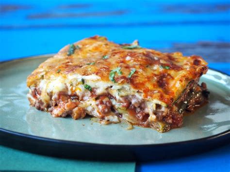 Koolhydraatarme lasagne met courgette en gehakt