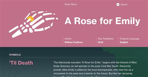 A Rose For Emily Study Guide Course Hero