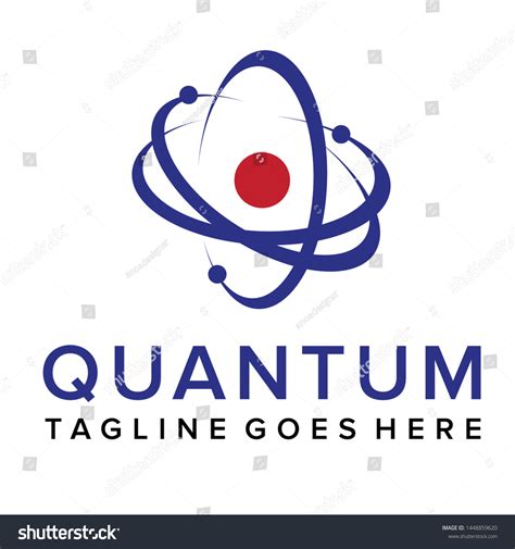 Quantum Logo Science Education Company Logo เวกเตอร์สต็อก ปลอดค่า