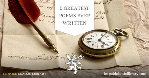 5 Greatest Poems Ever Written Leopold Classic Library