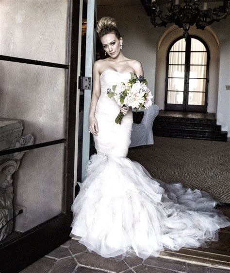 When buying a vera wang wedding gown, brides should expect to pay between $2,000 and $6,000 or more. Hilary duff wedding dress | Hilary duff wedding dress, Hillary duff wedding, Celebrity wedding ...