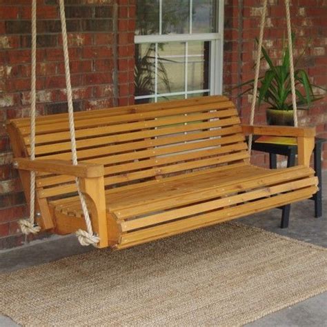 Tmp Outdoor Furniture Contoured Classic Red Cedar Porch Swing Pallet
