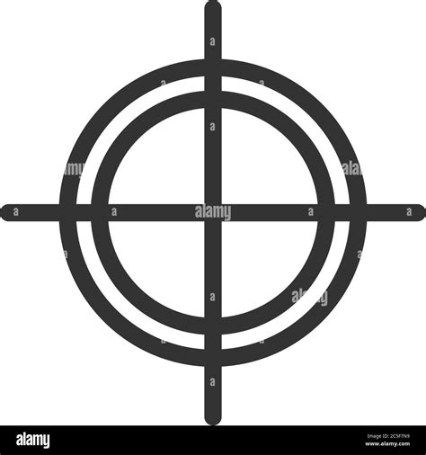 Black Target Mark Icon Archer Sports Game Symbol Aim Strategy Goal