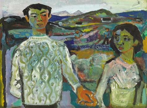 Young Couple In A Landscape By Gerard Dillon 1916 1971 1916 1971 At