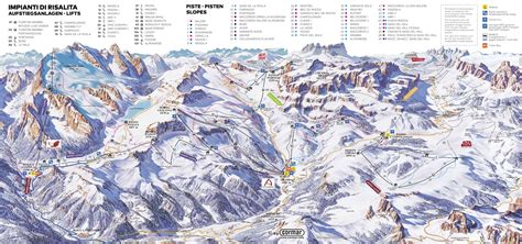 Pistenkarten Arabba Skiort Mit 64km Pisten In Österreich