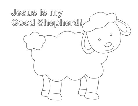 Jesus Is The Good Shepherd Coloring Page Easy Print 100 Free