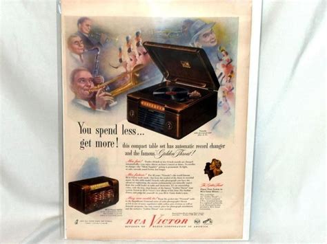 Rca Victor Ad Victrola Radio Phonograph Original 1940s Vintage Print 10 X 13 Rcavictor His