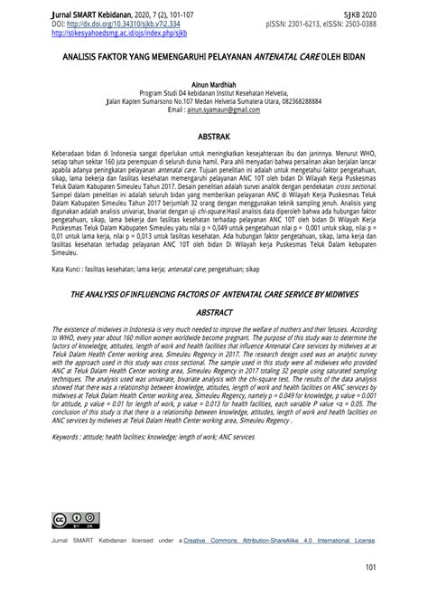 We did not find results for: (PDF) Analisis Faktor yang Memengaruhi Pelayanan Antenatal ...