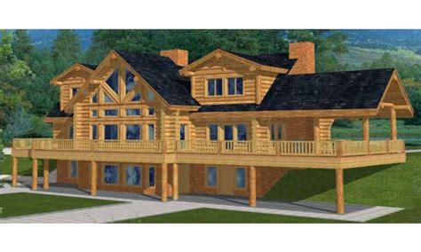 We also share an information about log cabin floor plans with loft and basement. Awesome Log Cabins Two Story Log Cabin House Plans, 5 ...