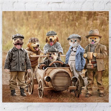 The Retro Racers Personalised Six Pet Poster Fable And Fang