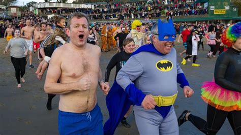 Thousands Enjoy New Years Day Swims Across Wales Bbc News