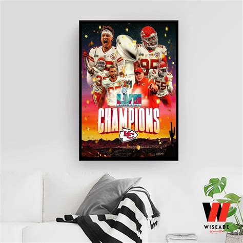 Kansas City Chiefs Super Bowl Lvii Champions 2023 Poster In 2023