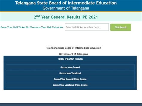 Check Ts Inter Result 2021 Declared Live Links Available Now Check