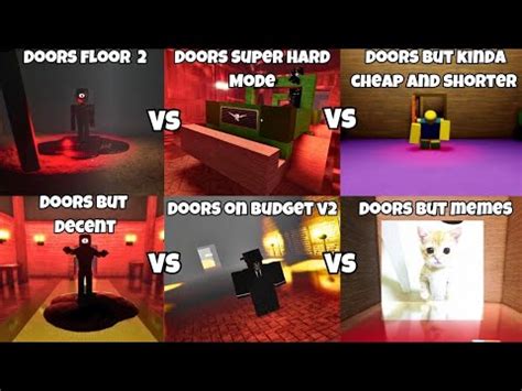 ROBLOX Doors VS Doors On Budget V2 VS Doors Floor2 But Decent Kinda