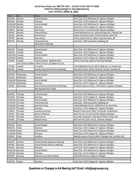 Saginaw, Michigan AA | District 18 Michigan