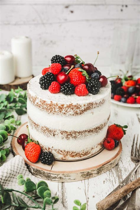 Best Semi Naked Cake With Fresh Berries Mascarpone Frosting