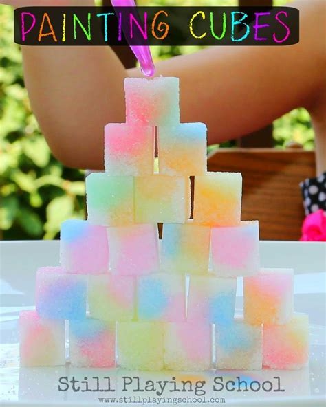 Painting Sugar Cubes School Age Activities Crafts For Kids Arts And