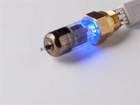 Blue Led Steampunk Usb Drive With Glass Vacuum Tube And Brass Clock Gears