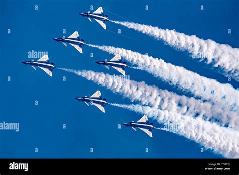 Six Aircraft Formation Of The Bayi Flight Exhibition Team Of The