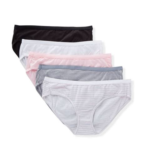Hanes Hanes Ultimate Womens Comfort Cotton Hipster Underwear 5 Pack