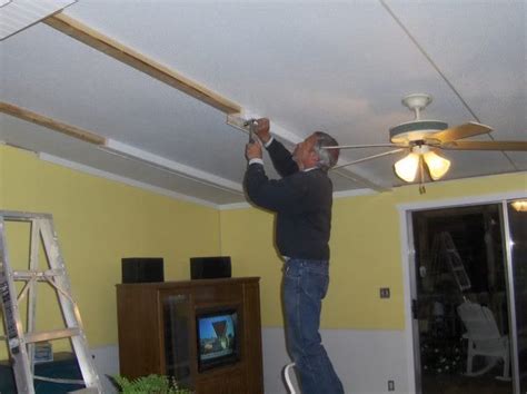 The most common damage to a mobile there are several ways to repair a sagging ceiling, all depending on how badly the ceiling boards are damaged. painting on vinyl walls - Manufactured Homes Forum ...