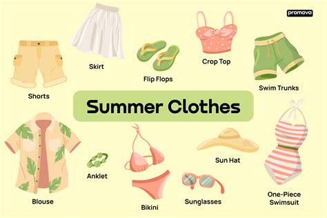 Sun Kissed Style Exploring Summer Clothes Vocabulary