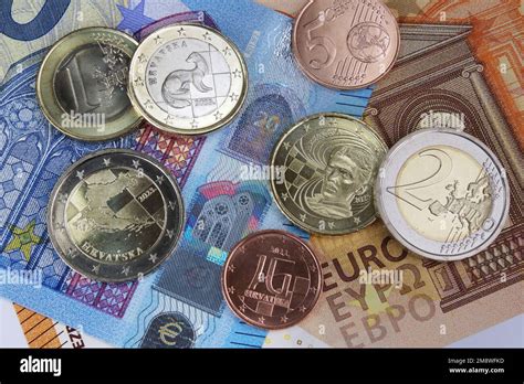 Croatian Euro Coins New Member Of Eurozone Coins And Banknotes Year