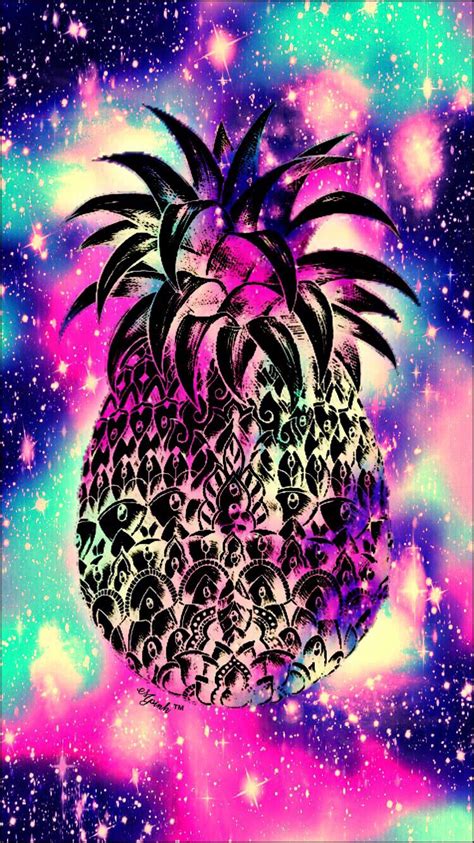 Galaxy Midnight Pineapple Wallpaperlockscreen Girly Cute Wallpapers