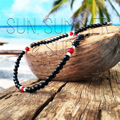 Surf Necklace Necklace For Men Surfer Style Necklace Etsy Uk