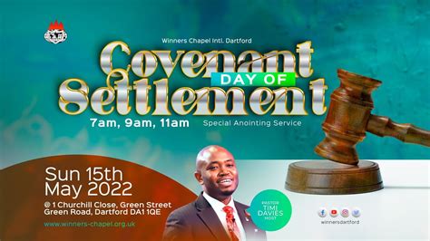 Covenant Day Of Settlement And Special Anointing Service 15th May 2022