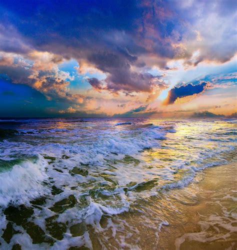 Beach sunset gif on gifer by peath. Destin Beach Waves Sunset Beautiful Colorful Heavenly ...