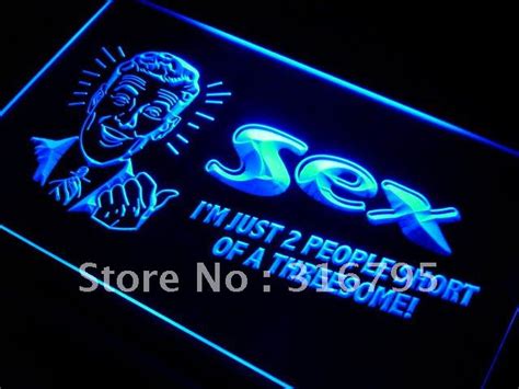 i054 sex 2 people short of a threesome led neon sign on off swtich 20 colors 5 sizes people