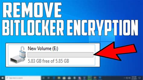 How To Remove BITLOCKER ENCRYPTION In Windows 10 YouTube