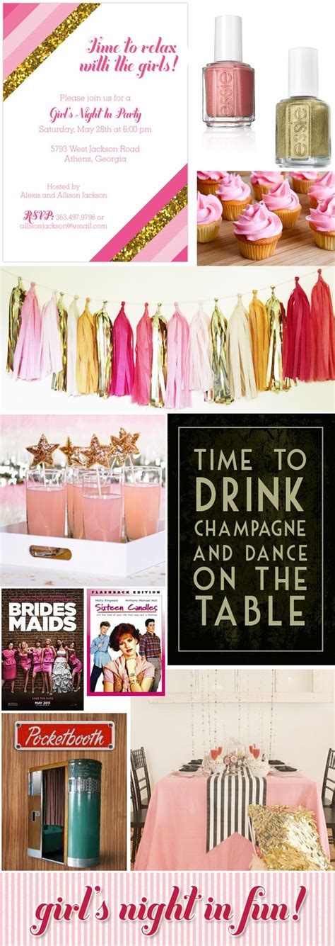 10 Girls Night In Party Ideas Girls Night Party Girls Night Awesome Bachelorette Party