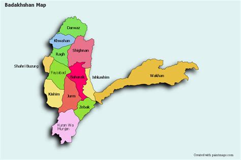 Create Custom Badakhshan Map Chart With Online Free Map Maker