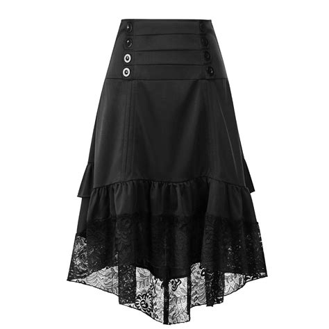 Blackwineblue Sweet Streampunk Victorian Lace Pleated Skirt Sp13845 Steampunk Skirt Gothic