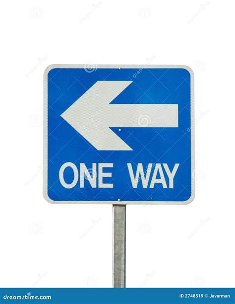 One Way Traffic Sign Isolated Royalty Free Stock Images Image 2748519