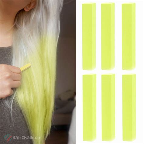 The application process is simple and easy to do. pastel yellow hair chalk | Silver hair dye, Yellow hair ...