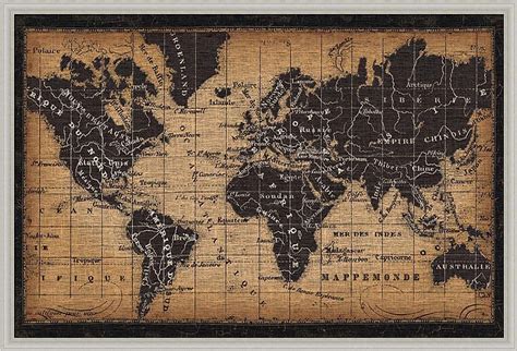 Framed Map Of The World Framed World Map Wall Maps World Map Poster Images