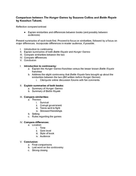 If it employs three levels, it must be levels 1, 3, and 4. Sample Compare and Contrast Outline - wikiHow (With images ...