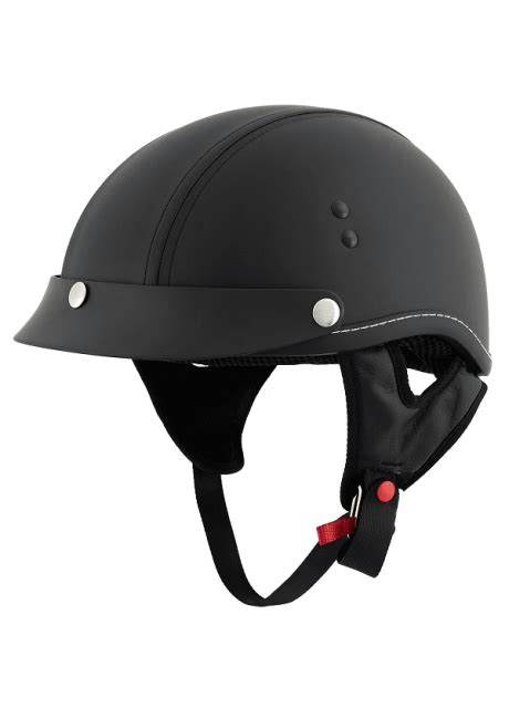 Outlaw T 70 Leather Dot Half Helmet