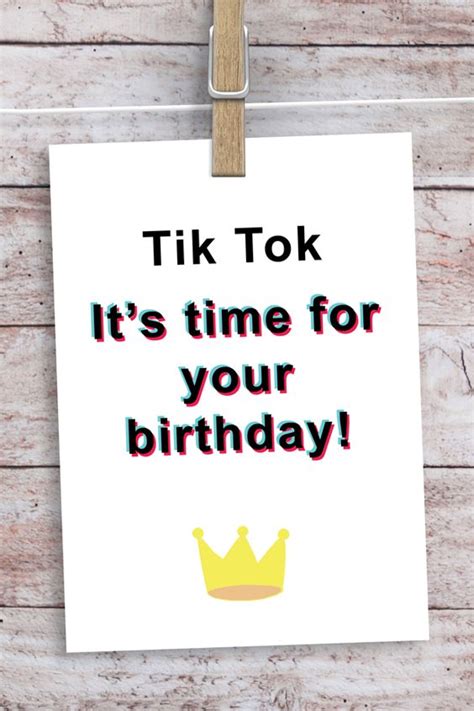 Large collection of creative and funny birthday video ideas for ones you care Tik Tok! It's Time For Your Birthday! | Chocolate frog, It's your birthday, Cards