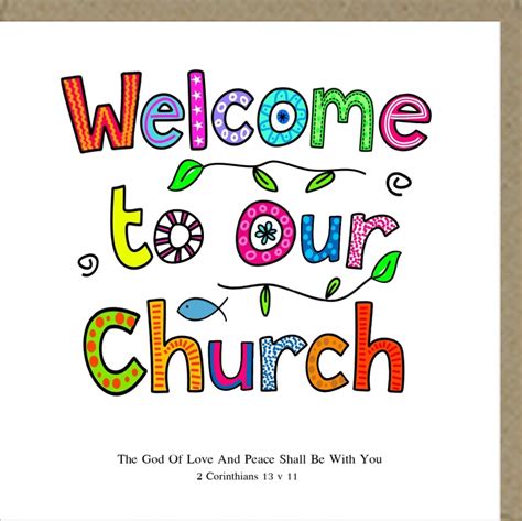 Pmc Welcome To Our Church Greetings Card