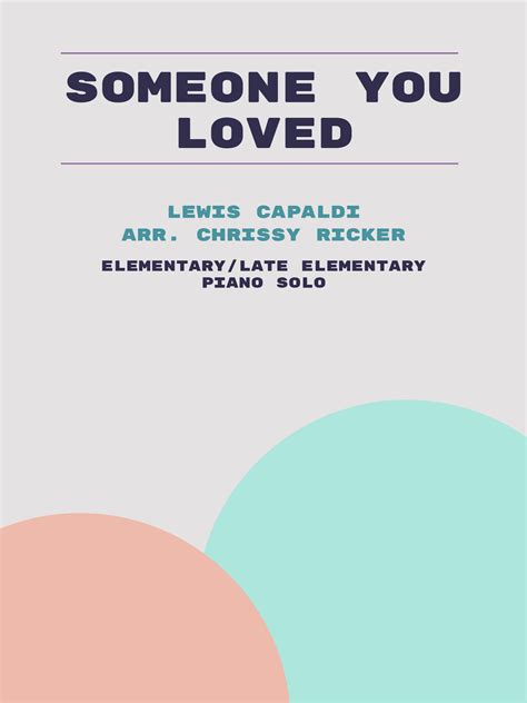 Someone You Loved By Lewis Capaldi