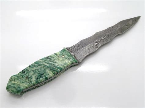 Big Damascus Kris Dagger Damascus Steel Blade Damascus Knife Etsy