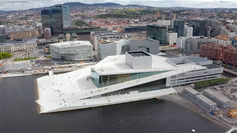 Aerial Views Of Oslo Opera House Youtube