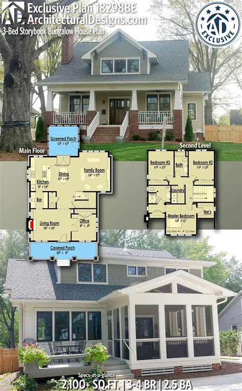 Plan 18298be 3 Bed Storybook Bungalow House Plan