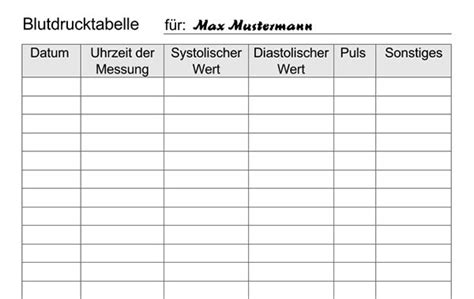 Ganze tabellen, einzelne blätter oder zellen drucken öffn. Blutdruckmess Tabelle Ausdrucken / Office-Vorlage "Blutdruck-Tabelle" - Download gratis : Welche ...