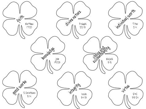 Three Leaf Clover Coloring Page